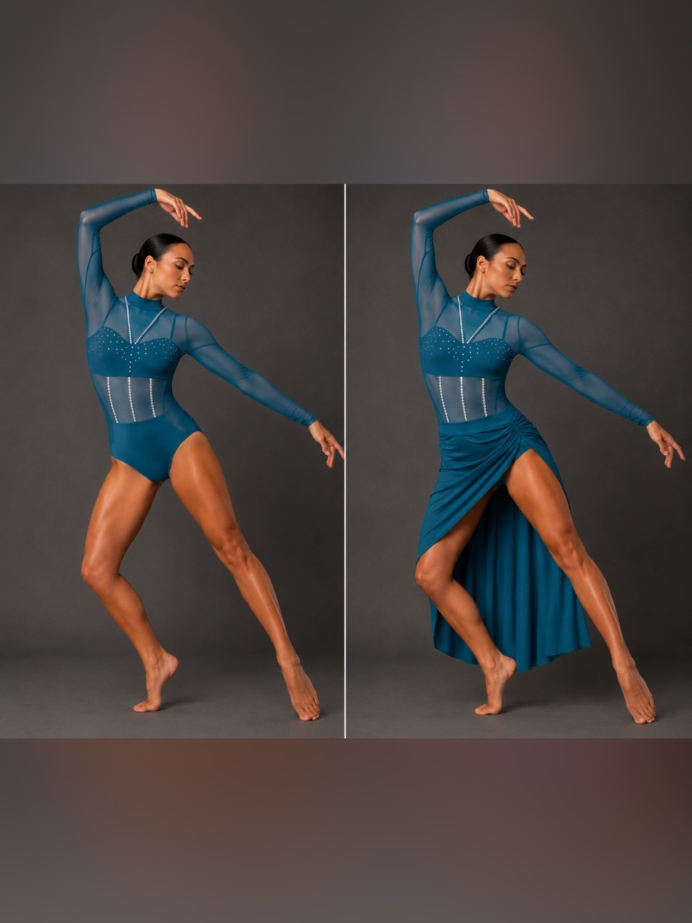 Kelle dance costume blue FIRE TO THE RAIN contemporary lyrical 5360 MA adult